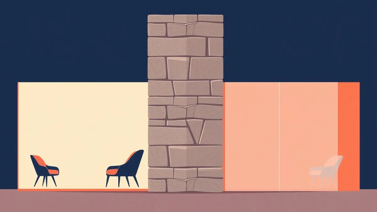 Illustration: A thick stone wall separates two distinct rooms, representing strict hardware isolation.